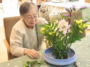 花を活けて、新年を！ 写真