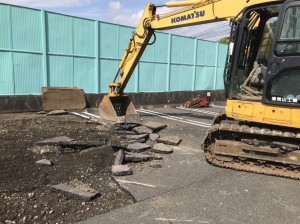 西側新築棟基礎工事 写真