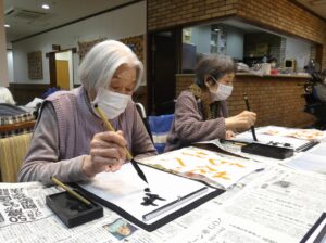 3月書道教室 写真