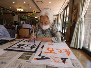 8月書道教室 写真