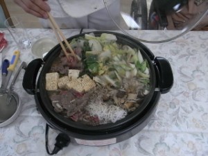 初すき焼き！ 写真