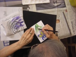 絵手紙勝負？いえいえ菖蒲です。 写真