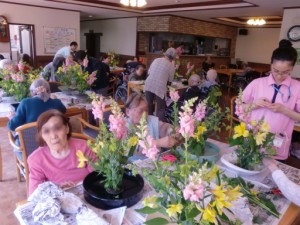 ４月２６日　生け花教室 写真