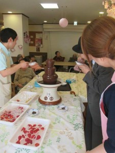 チョコレートファウンテン! 写真
