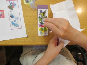 押し花の栞 写真