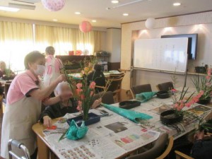 春の生け花 写真