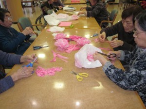 ひな祭り会の準備 写真