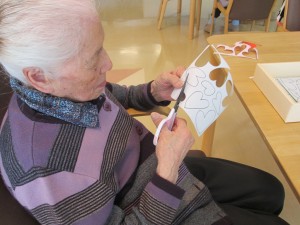 「創作レク」バレンタイン飾り 写真