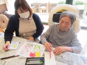 絵手紙レク 写真