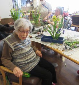 今年はじめての生け花教室です 写真