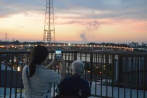 花火鑑賞会 写真