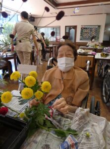 8月の活け花 写真