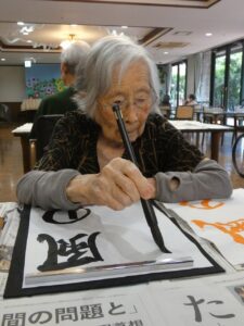 8月書道教室 写真