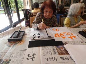 4月書道教室 写真