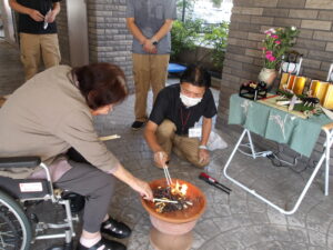 迎え火と送り火 写真