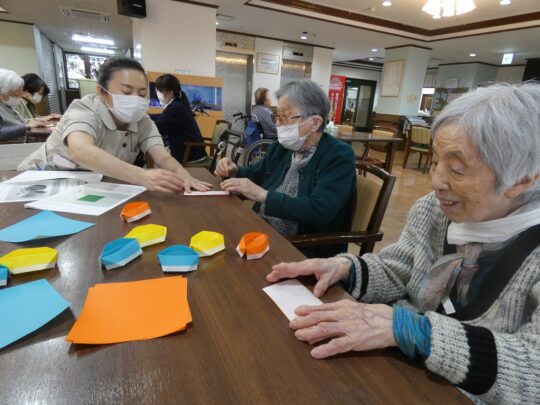 節分　枡づくり 写真